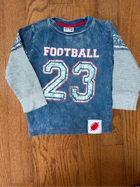 Mish Boys Kids Blue 'Football 23' Long Sleeve Shirt -